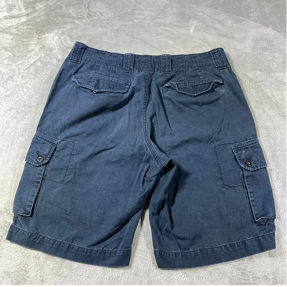 Navy Blue Rugged Cargo Shorts 32